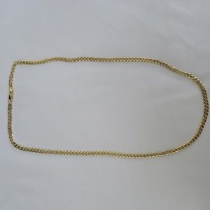Italian 925 silver chain with gold plating, 24 pulgadas(60 cms large)Cuban links